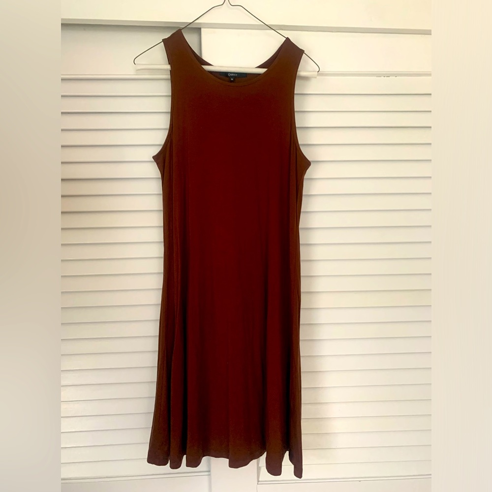 Quince short brown summer sleeveless dress women’s medium